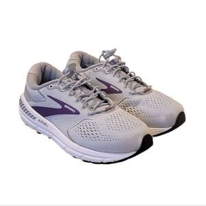 Brooks Women's Ariel Light Gray and Purple Athletic Sneakers Size 7.5W